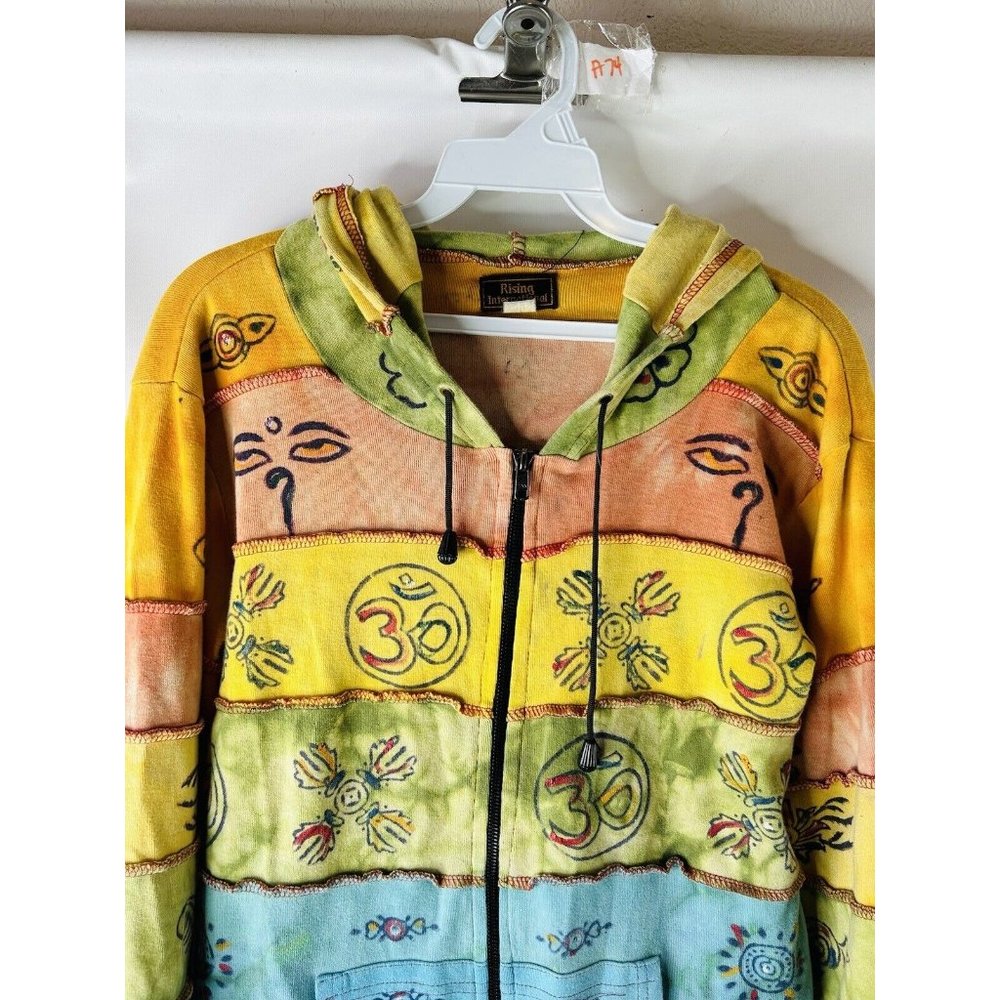 Rising International Rainbow Patchwork Hooded Swe… - image 3